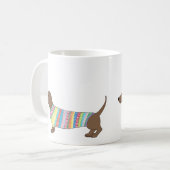 Dackel-Tassen-niedliche DackelhundewursthundeTasse Kaffeetasse (Vorderseite Links)