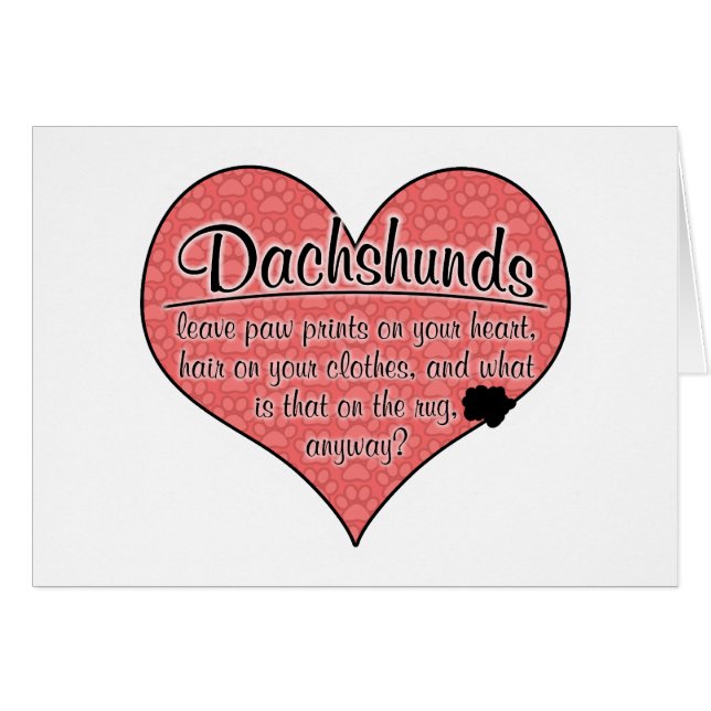 Dackel-Tatze druckt Hunde Humor (Vorderseite (Horizontal))