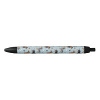 Dackel-Tatzen-und Knochen-Muster-Blau