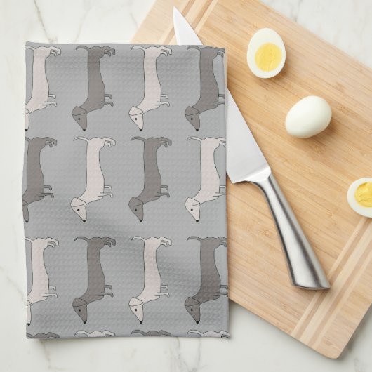 Dackel-Tee-Tuch Handtuch (Viertel Falte)