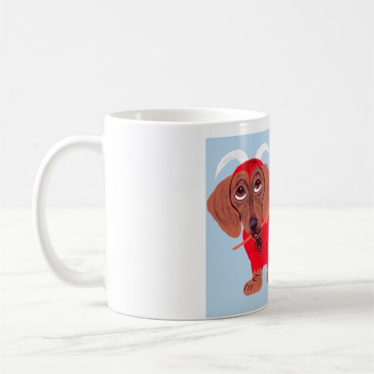 Dackel-Teufel Kaffeetasse (Links)