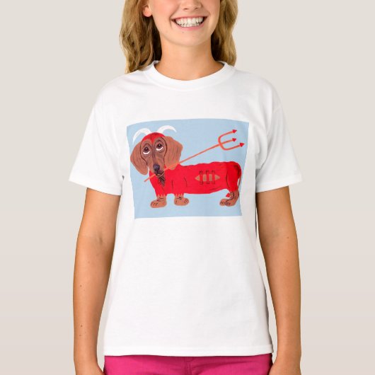 Dackel-Teufel T-Shirt (Vorderseite)