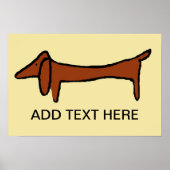 Dackel, Text hinzufügen Poster (Vorne)