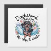 Dackel Therapie No Cap It Works Magneteinladung (Vorne/Hinten)