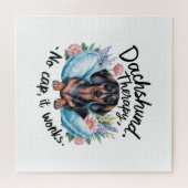 Dackel Therapie No Cap It Works Puzzle (Horizontal)