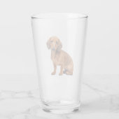 Dackel Tierglas Glas (Rückseite)