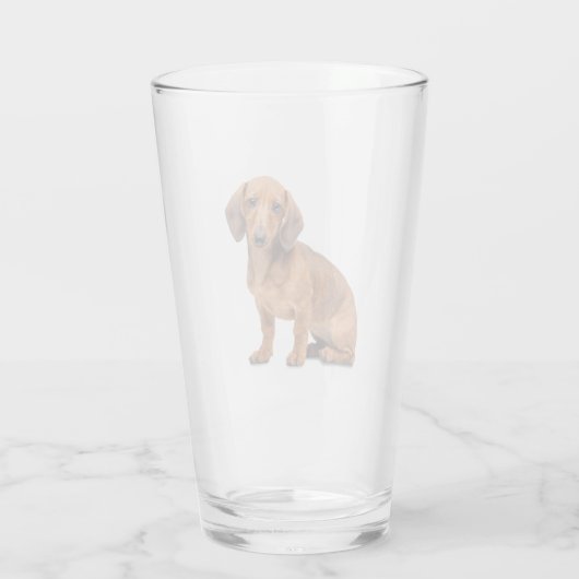 Dackel Tierglas Glas (Rückseite)