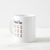 Dackel Toes Kaffee-Tasse Kaffeetasse (Vorderseite Links)