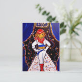 Dackel trägt Prada Postkarte (Stehend Vorderseite)