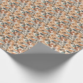 Dackel Träume Aquarellmuster Geschenkpapier (Ecke)