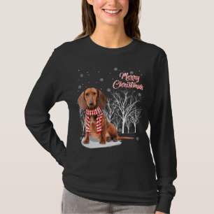 Dackel Tree Frohe Weihnachten Dackel Weihnachten W T-Shirt