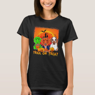 Dackel Trick oder Treten Monster Dracula T-Shirt