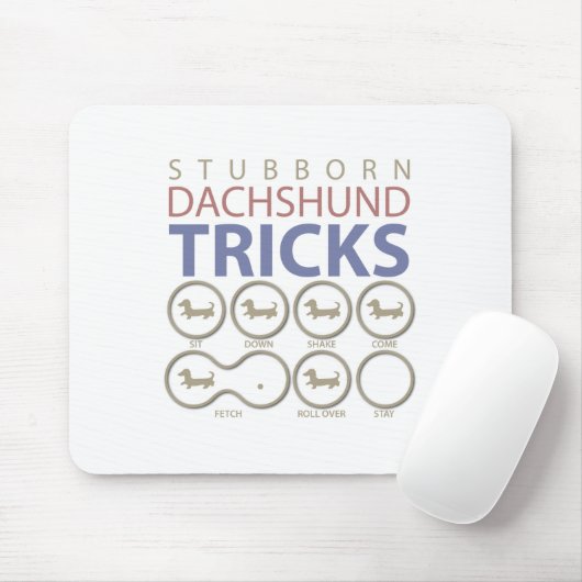 Dackel-Tricks, lustige Hundewitze Mousepad (Mit Mouse)