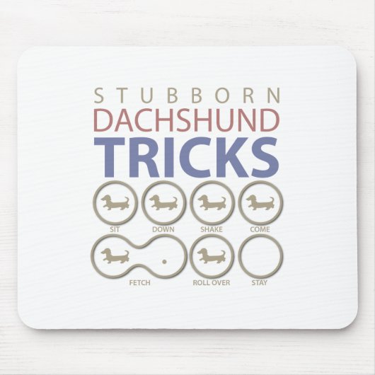 Dackel-Tricks, lustige Hundewitze Mousepad (Vorne)
