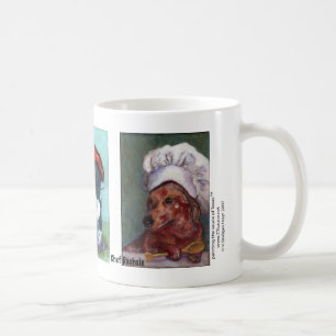 Dackel-Trio in der Hut-Tasse Kaffeetasse