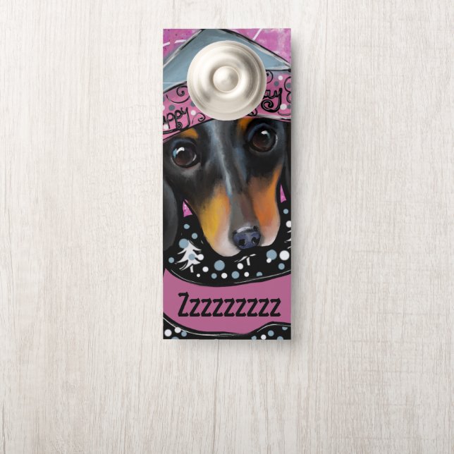 DACKEL TÜRANHÄNGER (Auf Knauf)