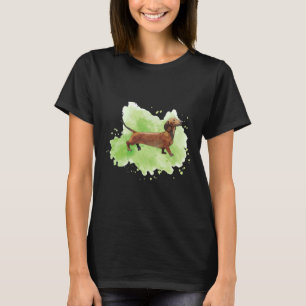 Dackel über die grüne T-Shirt