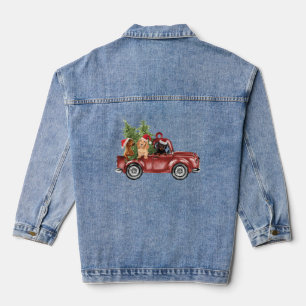 Dackel über Weihnachtsschmuck Weihnachten Weihnach Jeansjacke