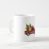 Dackel über Weihnachtsschmuck Weihnachten Weihnach Kaffeetasse (Vorderseite Links)