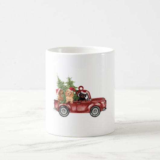 Dackel über Weihnachtsschmuck Weihnachten Weihnach Kaffeetasse (Mittel)