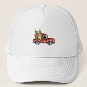Dackel über Weihnachtsschmuck Weihnachten Weihnach Truckerkappe