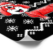 Dackel Ugly Christmas Dog Poster (Ecke)