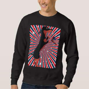 Dackel Unabhängigkeit Tag Niedliche Dackel Dackel Sweatshirt