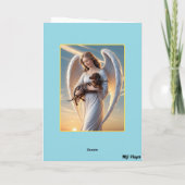 Dackel und Angelkarte Karte (Rückseite)