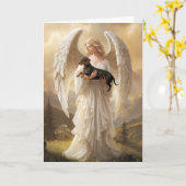 Dackel und Angelkarte Karte (Gelbe Blume)