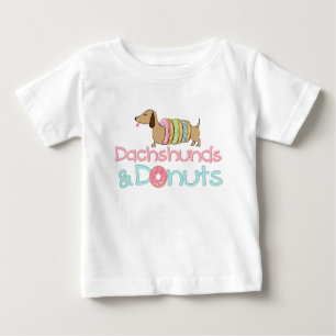 Dackel und Donuts Dackel Hund T - Shirt für Kinder