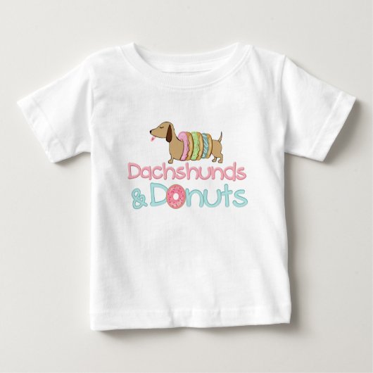 Dackel und Donuts Dackel Hund T - Shirt für Kinder (Vorderseite)