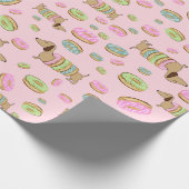 Dackel und Donuts | Dackel Party Geschenkwrap Geschenkpapier (Ecke)