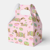 Dackel und Donuts Geschenkbox für Party Geschenkschachtel (Rückseite)