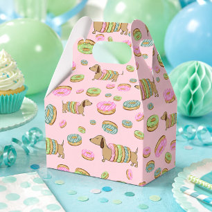 Dackel und Donuts Geschenkbox für Partys Geschenkschachtel