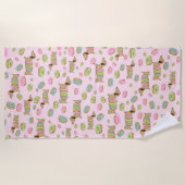 Dackel und Donuts Strandtuchpool Seite Strandtuch (Vorderseite)