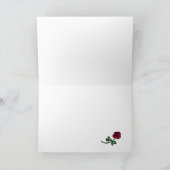 Dackel und ein Rose Cartoon danke Karte (Innenseite)