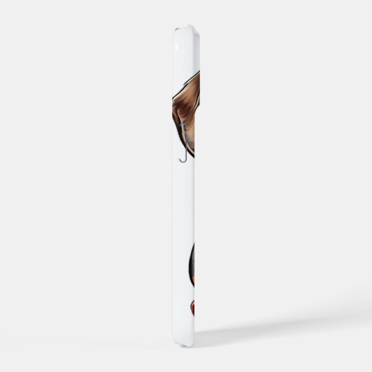 Dackel und Eiskaffee iPhone 15 Hülle (Rechte Seite)