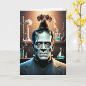 Dackel und Frankensteinkarte Karte (Gelbe Blume)