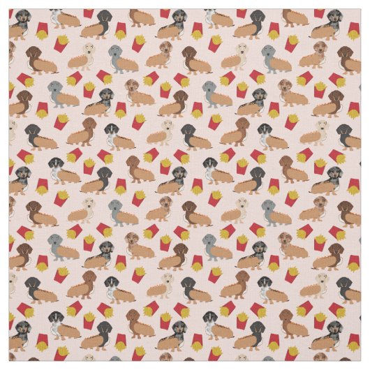 Dackel und Fries-Witzhund Stoff (Muster)