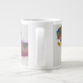 Dackel und Gläser Rainbow Splash Jumbo-Tasse (Rückseite)