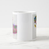 Dackel und Gläser Rainbow Splash Jumbo-Tasse (Vorderseite)