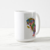 Dackel und Gläser Rainbow Splash Kaffeetasse (VorderseiteRechts)