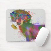 Dackel und Gläser Rainbow Splash Mousepad (Mit Mouse)