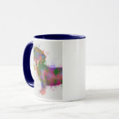 Dackel und Gläser Rainbow Splash Tasse (Vorderseite Links)
