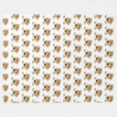 Dackel und hellbrauner Cartoon Fleecedecke (Vorderseite (Horizontal))