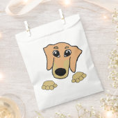 Dackel und hellbrauner Cartoon Geschenktütchen (Ausgeschnitten)