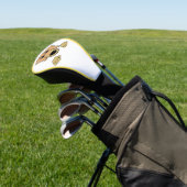 Dackel und hellbrauner Cartoon Golf Headcover (In SItu)