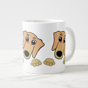 Dackel und hellbrauner Cartoon Jumbo-Tasse