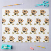 Dackel und hellbrauner Cartoon Seidenpapier (Basteln)