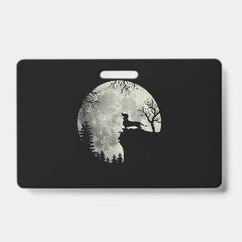 Dackel und MondHalloween Ausweis